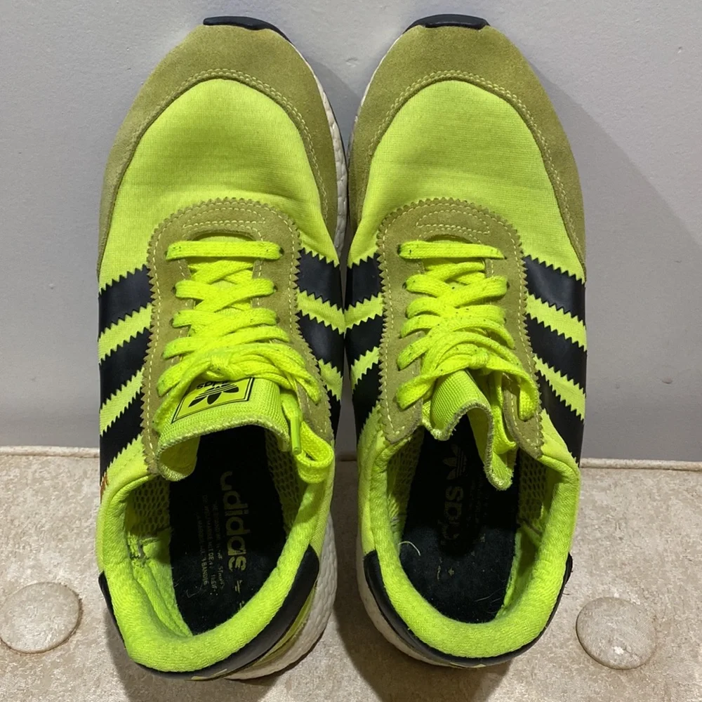 Adidas Iniki UltraBoost Solar Yellow Sneakers Size 9